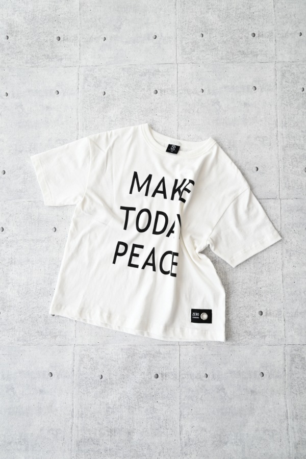 ゼロスタンダード ZEROSTANDARD MAKE TODAY PEACE 半袖Tシャツ 160131