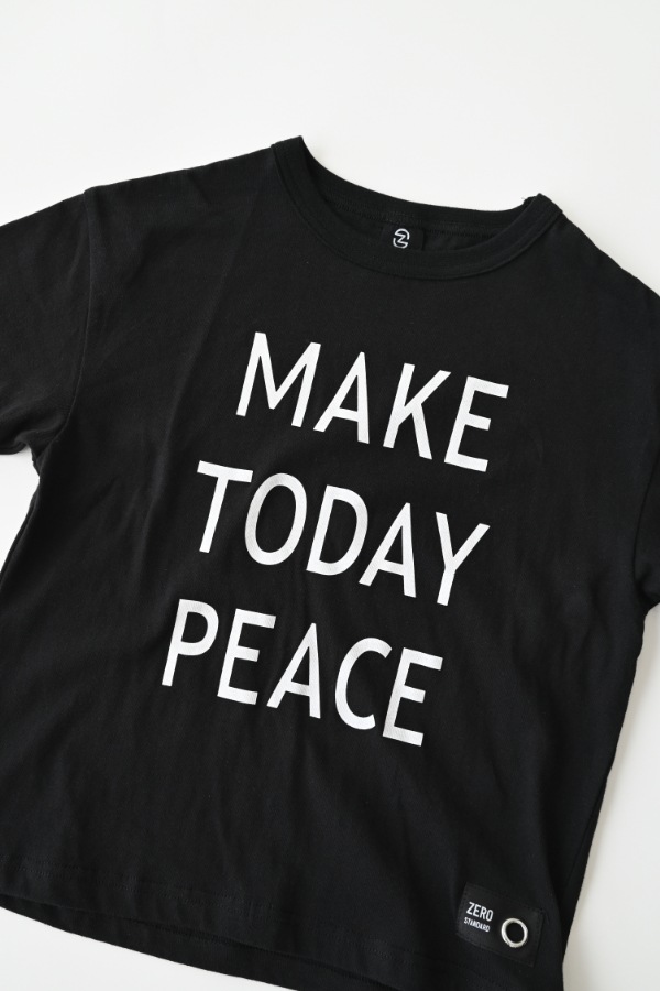 ゼロスタンダード ZEROSTANDARD MAKE TODAY PEACE 半袖Tシャツ 160131