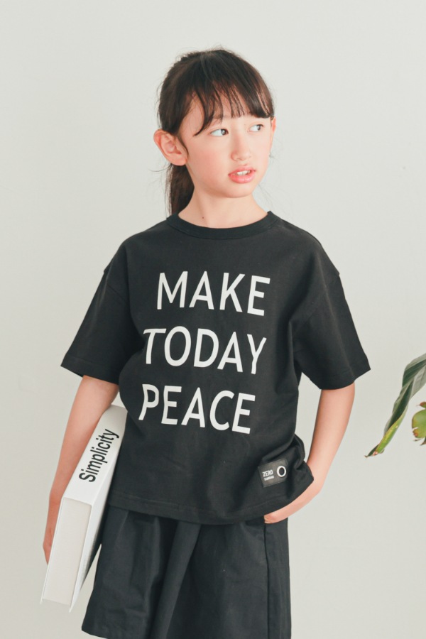 ゼロスタンダード ZEROSTANDARD MAKE TODAY PEACE 半袖Tシャツ 160131