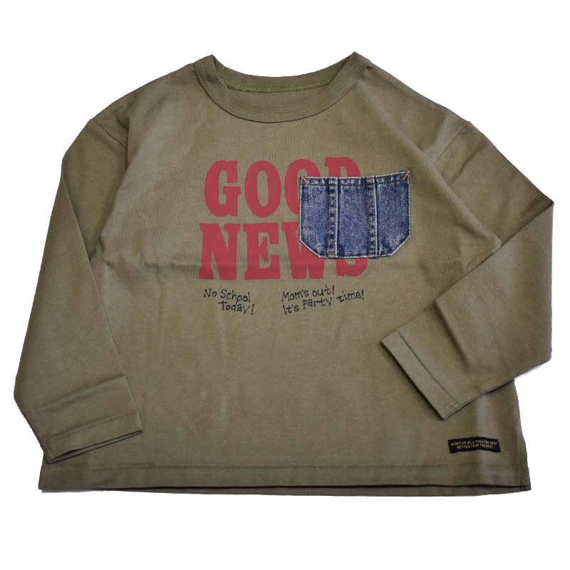 エフオーキッズ FOKIDS ヴィンテージロゴ デニムポケットTシャツ 406036