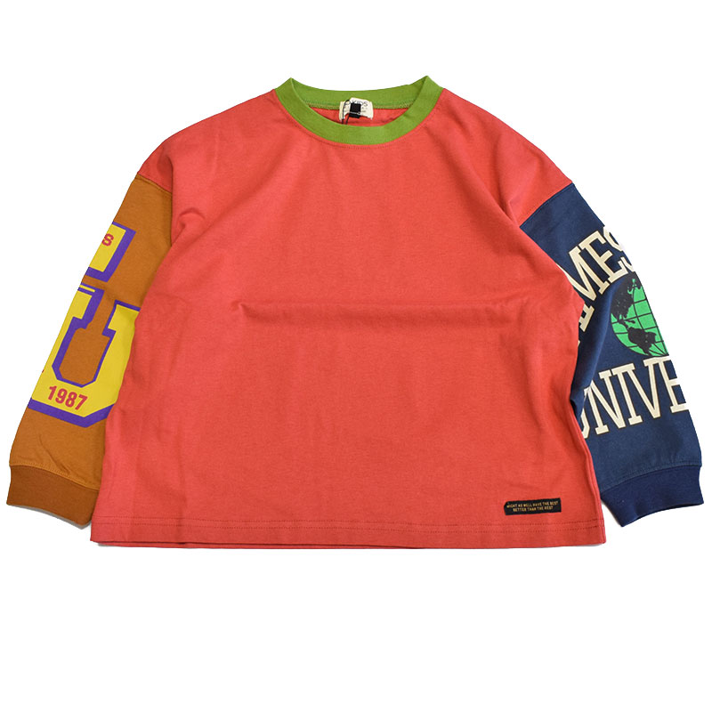 エフオーキッズ FOKIDS スリーブプリントBIG ロングＴシャツ 406126