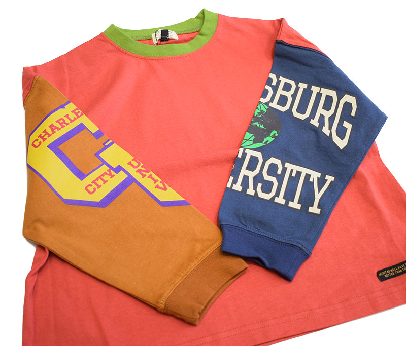エフオーキッズ FOKIDS スリーブプリントBIG ロングＴシャツ 406126