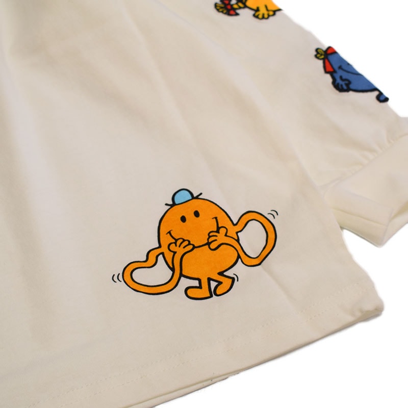 エフオーキッズ FOKIDS MR.MEN LITTLE MISS 袖ワッペン長袖Tシャツ 406056