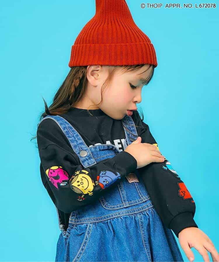 エフオーキッズ FOKIDS MR.MEN LITTLE MISS 袖ワッペン長袖Tシャツ 406056