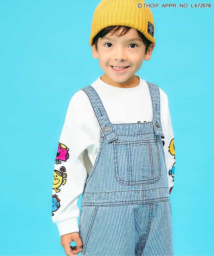 エフオーキッズ FOKIDS MR.MEN LITTLE MISS 袖ワッペン長袖Tシャツ 406056