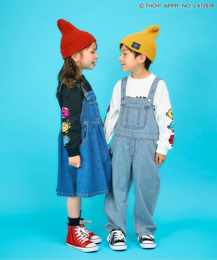 エフオーキッズ FOKIDS MR.MEN LITTLE MISS 袖ワッペン長袖Tシャツ 406056