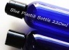 ブループラスチックボトル（穴ありキャップ付・220ml）メール便不可|ボトル|容器