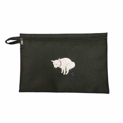 SHIBA-INU POOPING POUCH - 白柴|PEGION|BRAND