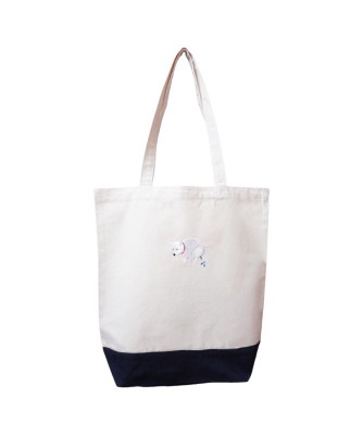 SHIBA-INU POOPING TOTE - 白柴