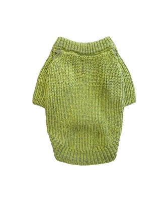 MIX COTTON SWEATER - YELLOW/GREY
