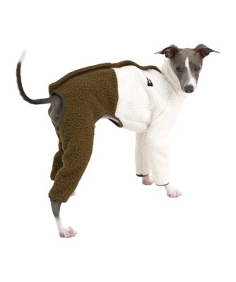 MARS HALF FLEECE JUMPER - IVORY/KHAKI