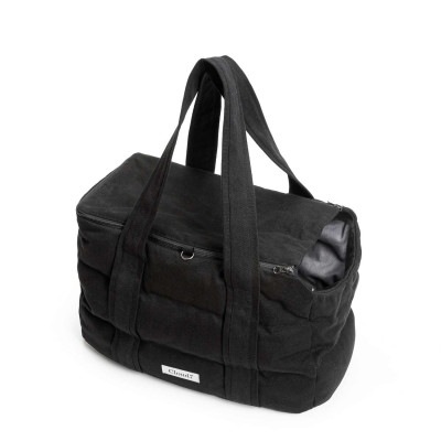 DOG CARRIER BERGAMO CANVAS -BLACK-