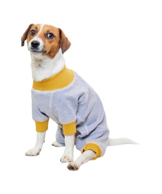 ACTIVE DOG ROMPERS - GREY/YELLOW