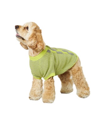 CABLE COTTON SWEATER - YELLOW/GREY