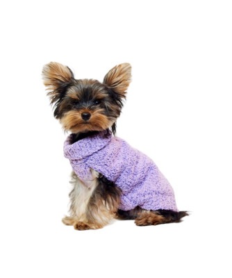 CREAM YARN SWEATER - PURPLE