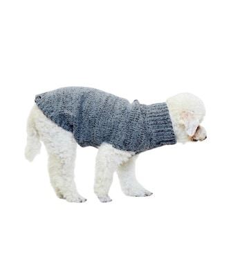 CREAM YARN SWEATER - GREY