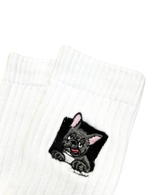 FRENCHI BULL DOG SOCKS - BRINDLE