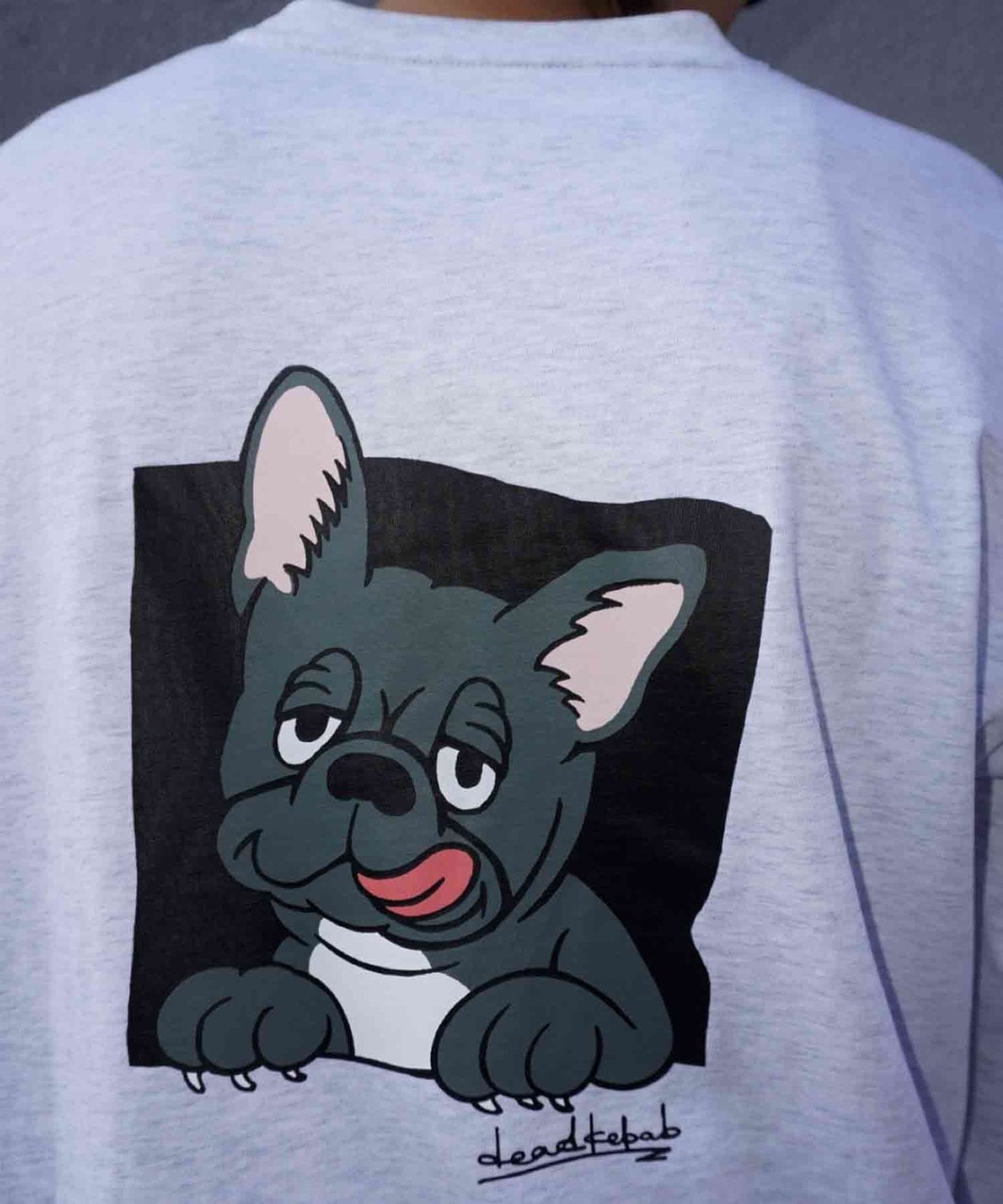 FRENCHI BULL DOG LONG TEE - BRINDLE