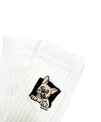 FRENCHI BULL DOG SOCKS - FAWN