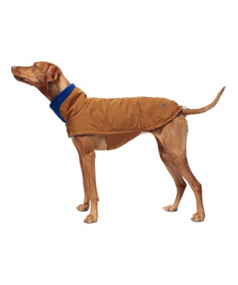 HUNDEMANTEL BROOKLYN WAXED COTTON CURRY - BROWN/BLUE