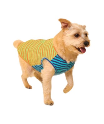 SURF AND TURF SLEEVELESS SHIRT - ORANGE/GREEN