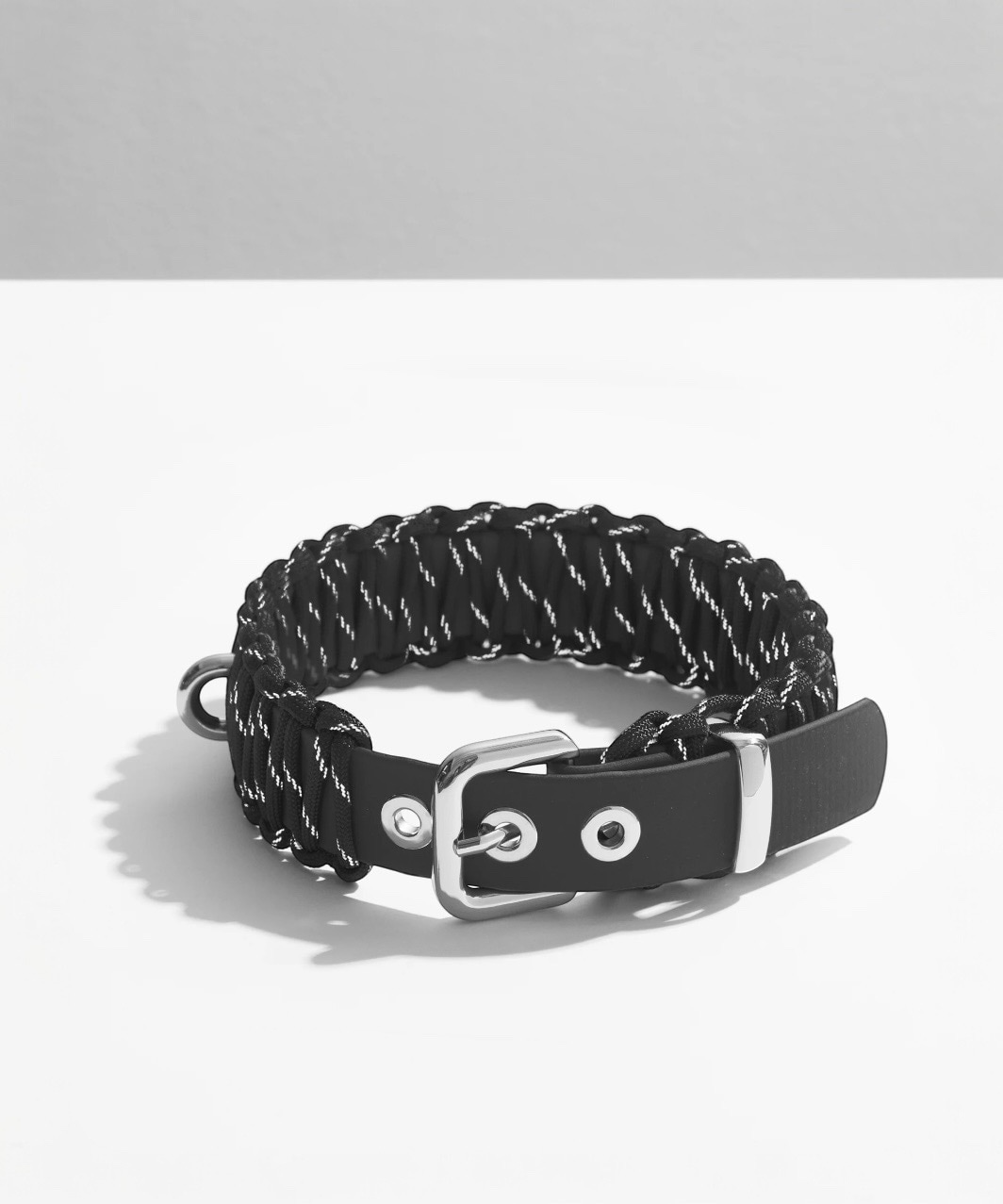 GALAN COLLAR in Garou (reflector) - BLACK