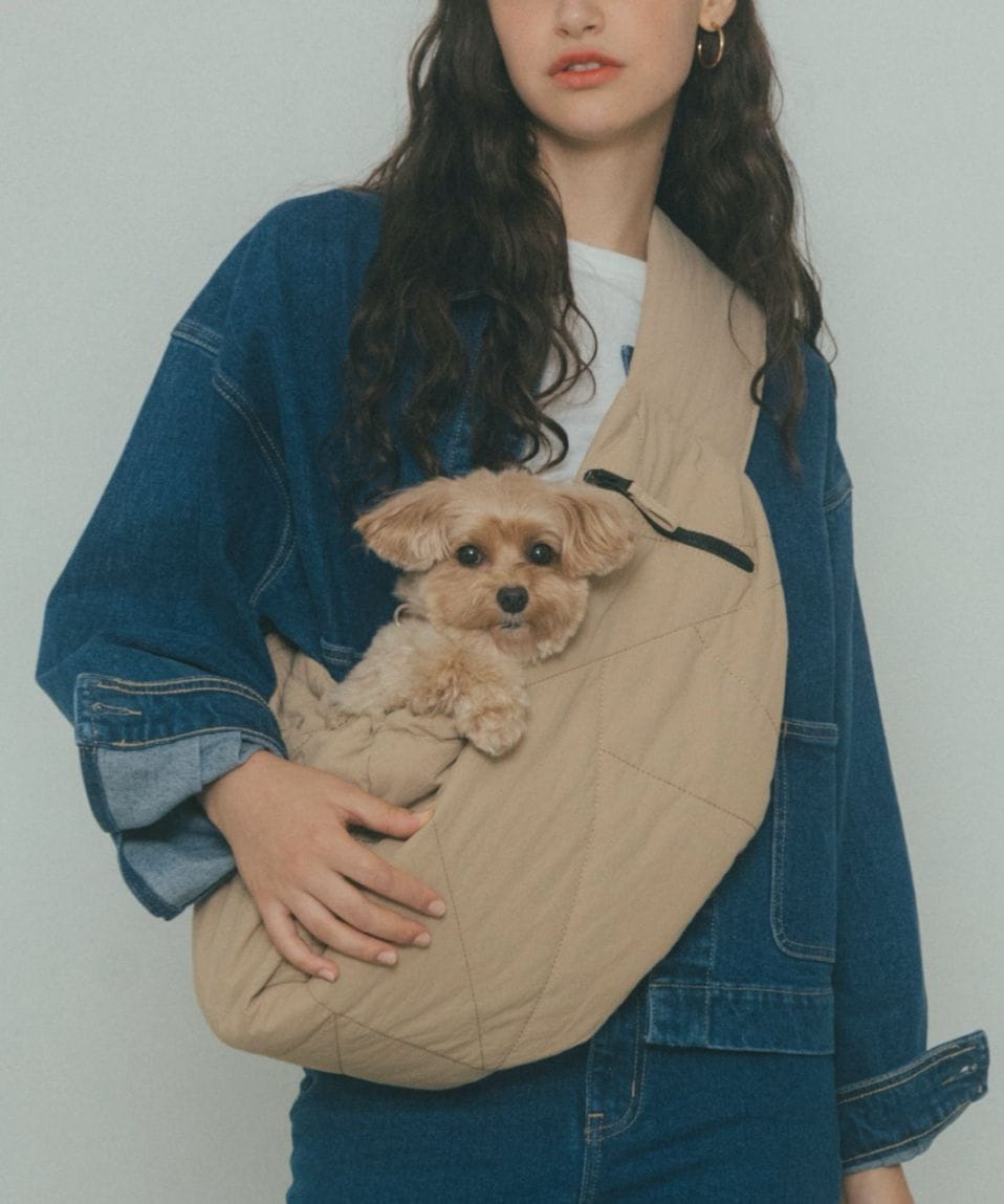 PET CARRY SHOULDER - BEIGE