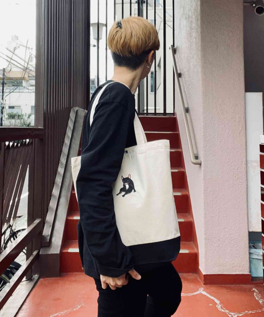 F/B CHINSURI TOTE BAG - CREAM