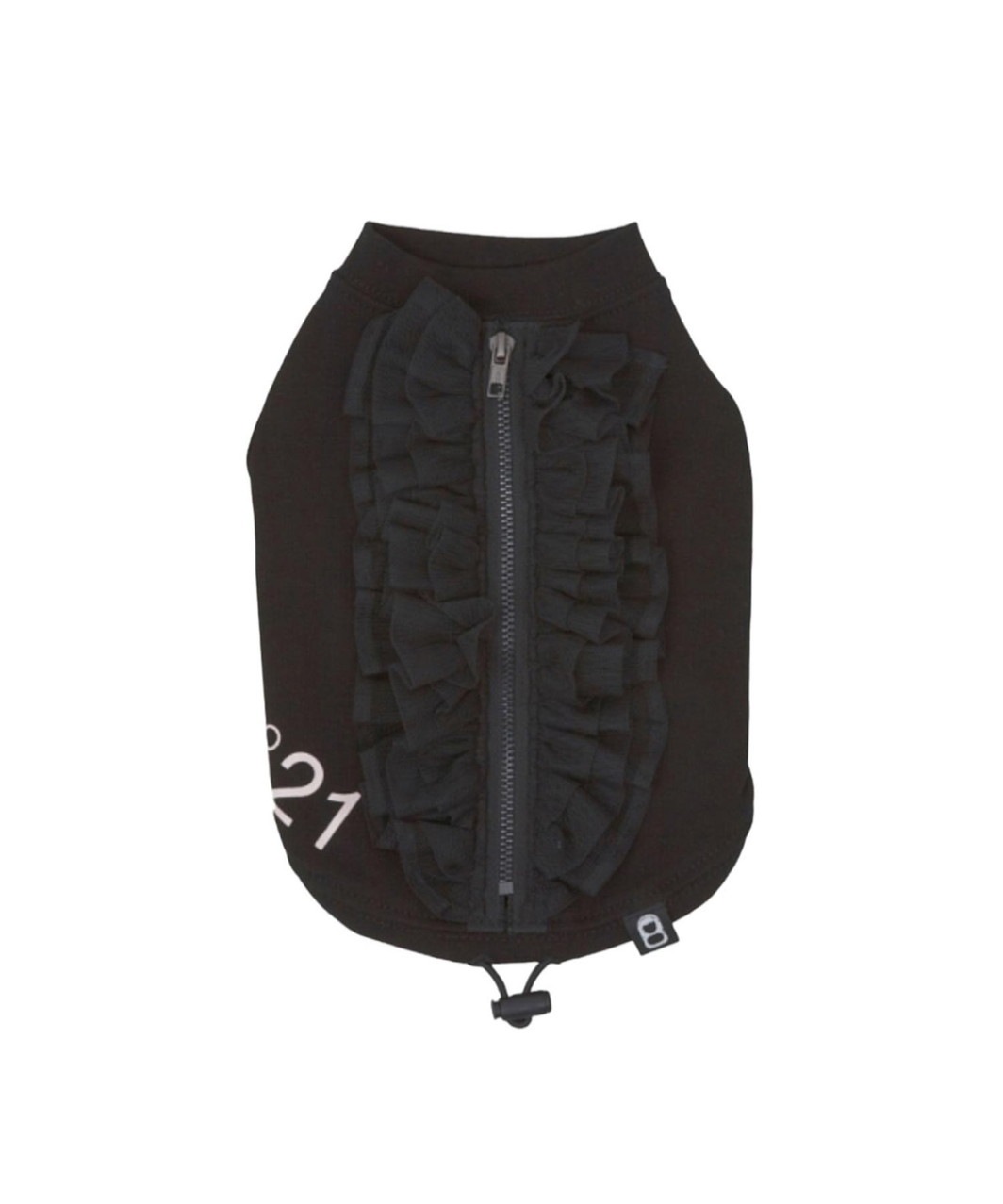 【N21】 FRILL TANK - BLACK