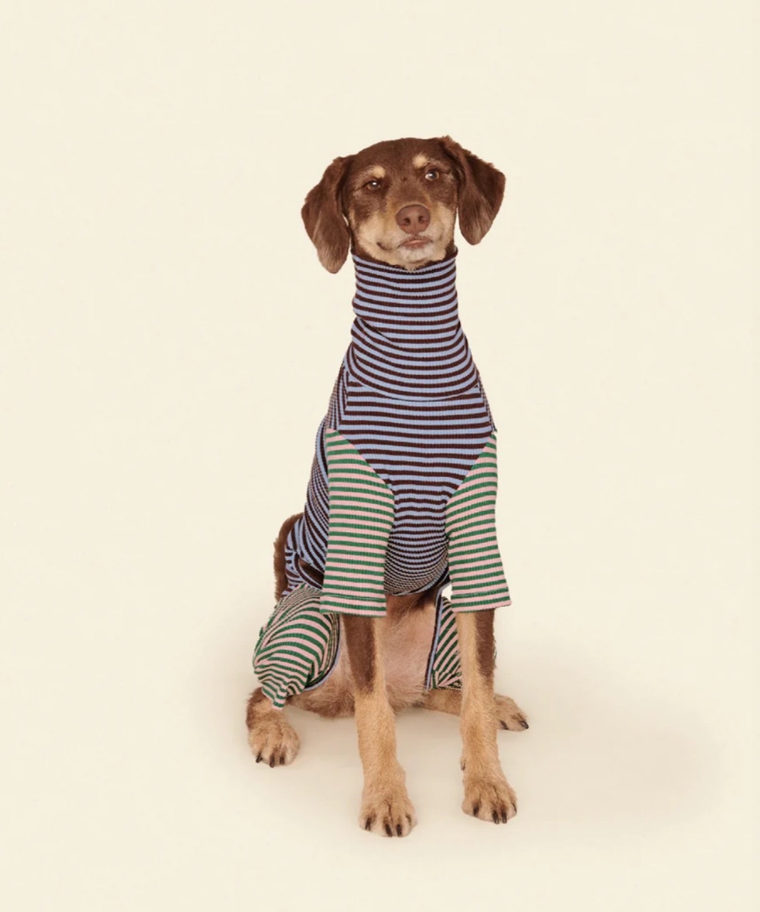 EARTH AND SKY ONESIE - MIXED BLUE/BROWN