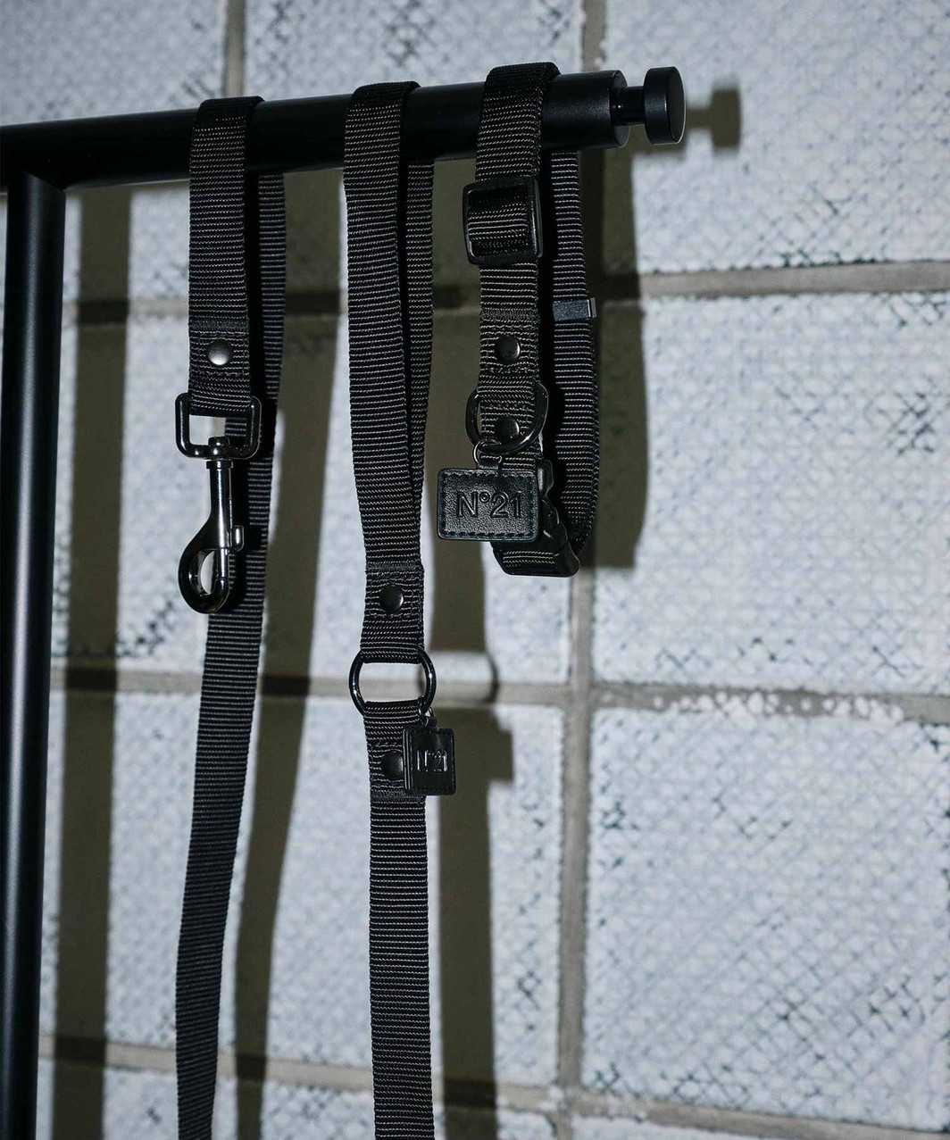 【N21】 COLLAR+LEASH - BLACK