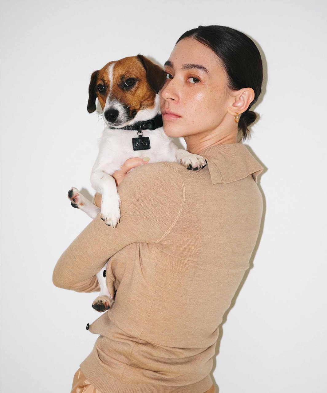 【N21】 COLLAR+LEASH - BLACK