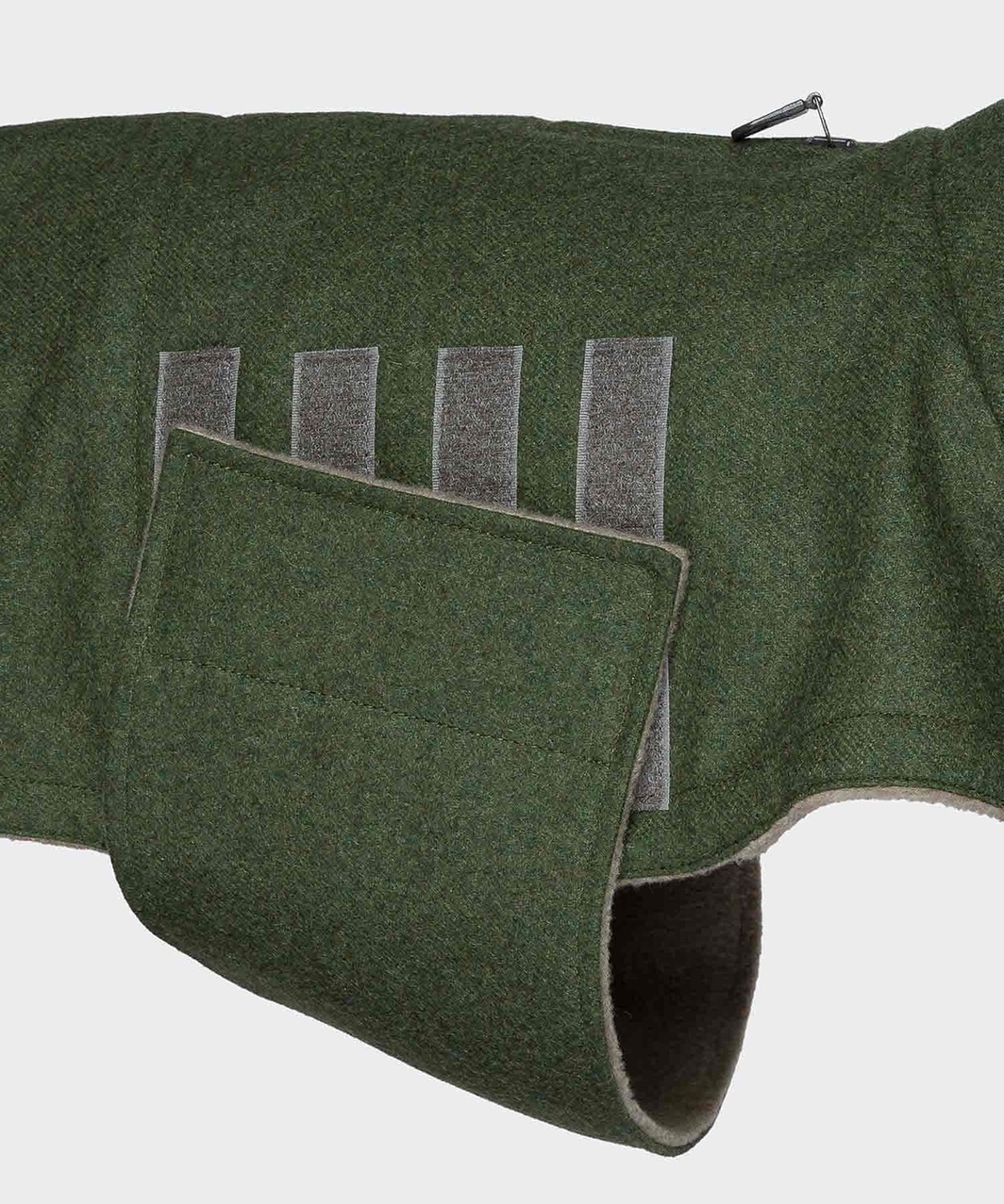 DOG COAT BROOKLYN FLANNEL FERN GREEN - GREEN/KHAKI