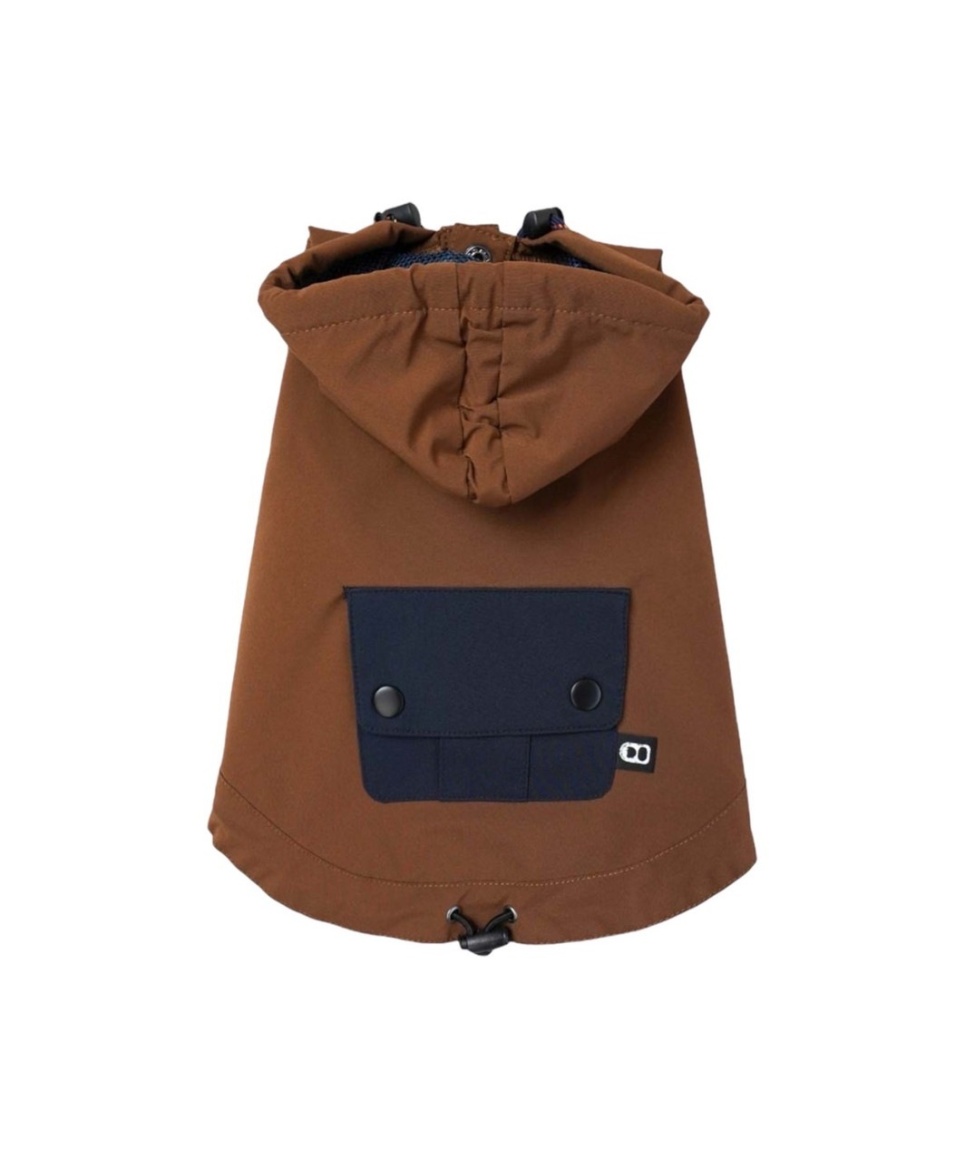 DRAWSTRING RAINCOAT - BROWN