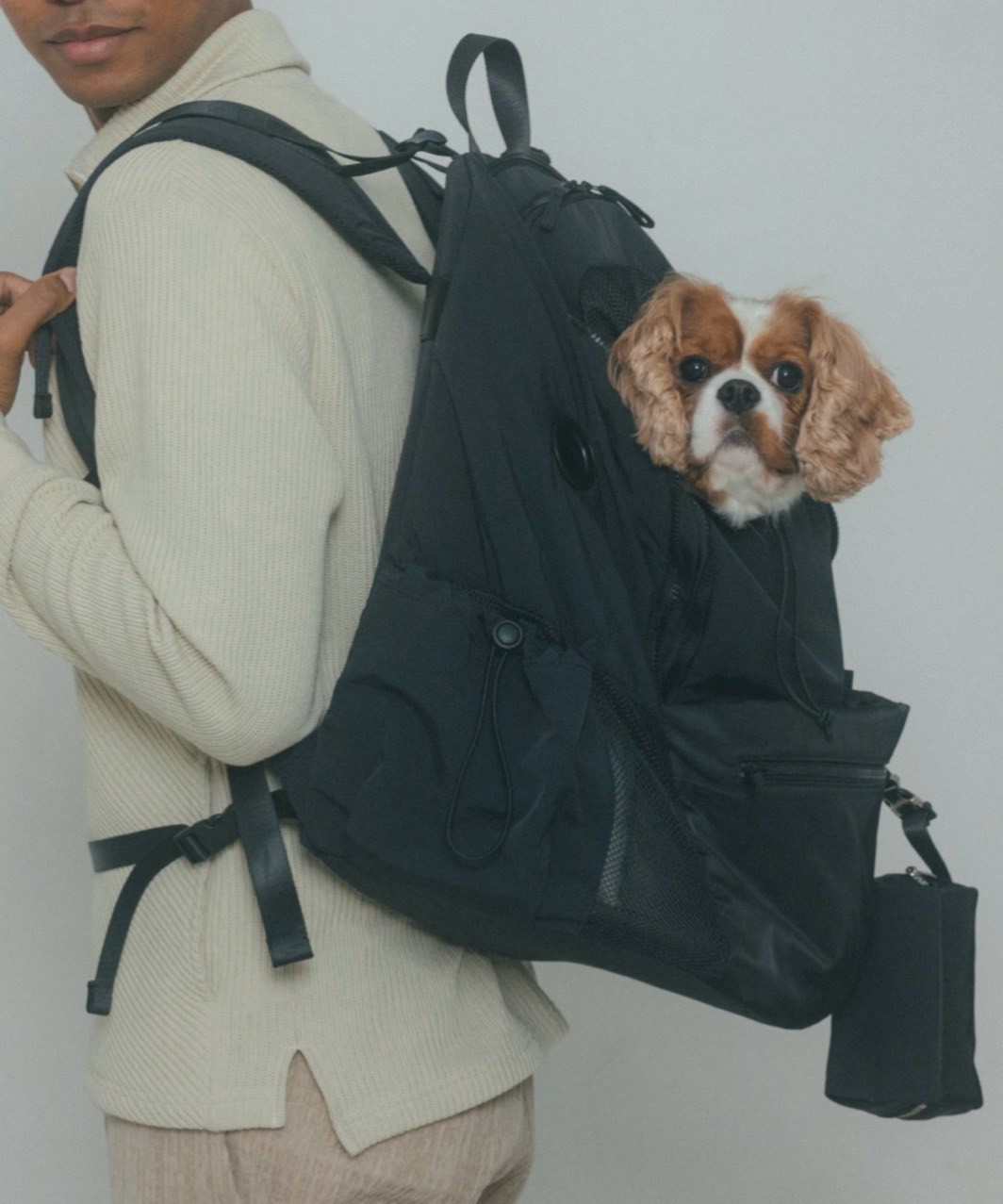 【MATIE】PET CARRY SACK - BLACK