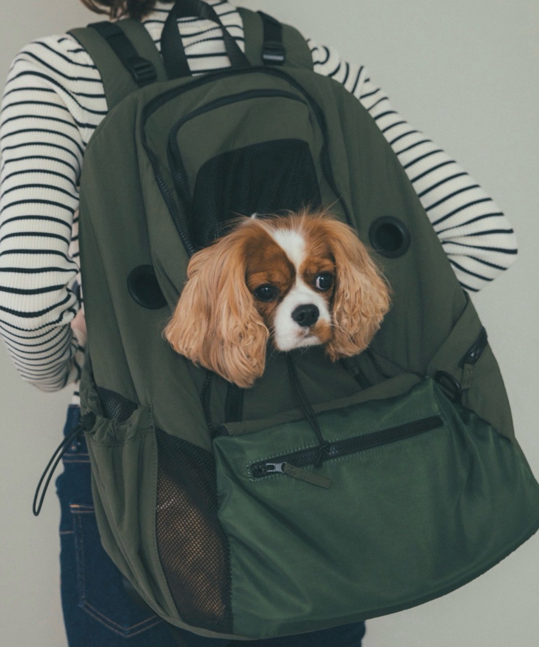 【MATIE】PET CARRY SACK - KHAKI