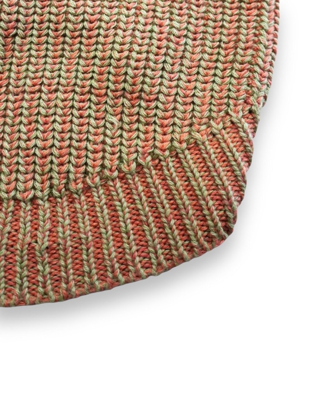 MIX COTTON SWEATER - ORANGE/GREEN