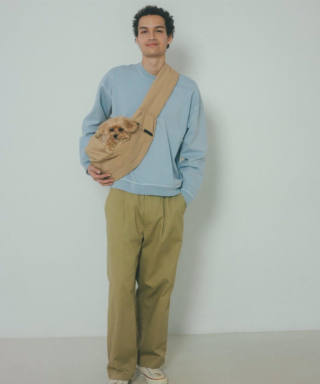 PET CARRY SHOULDER - BEIGE
