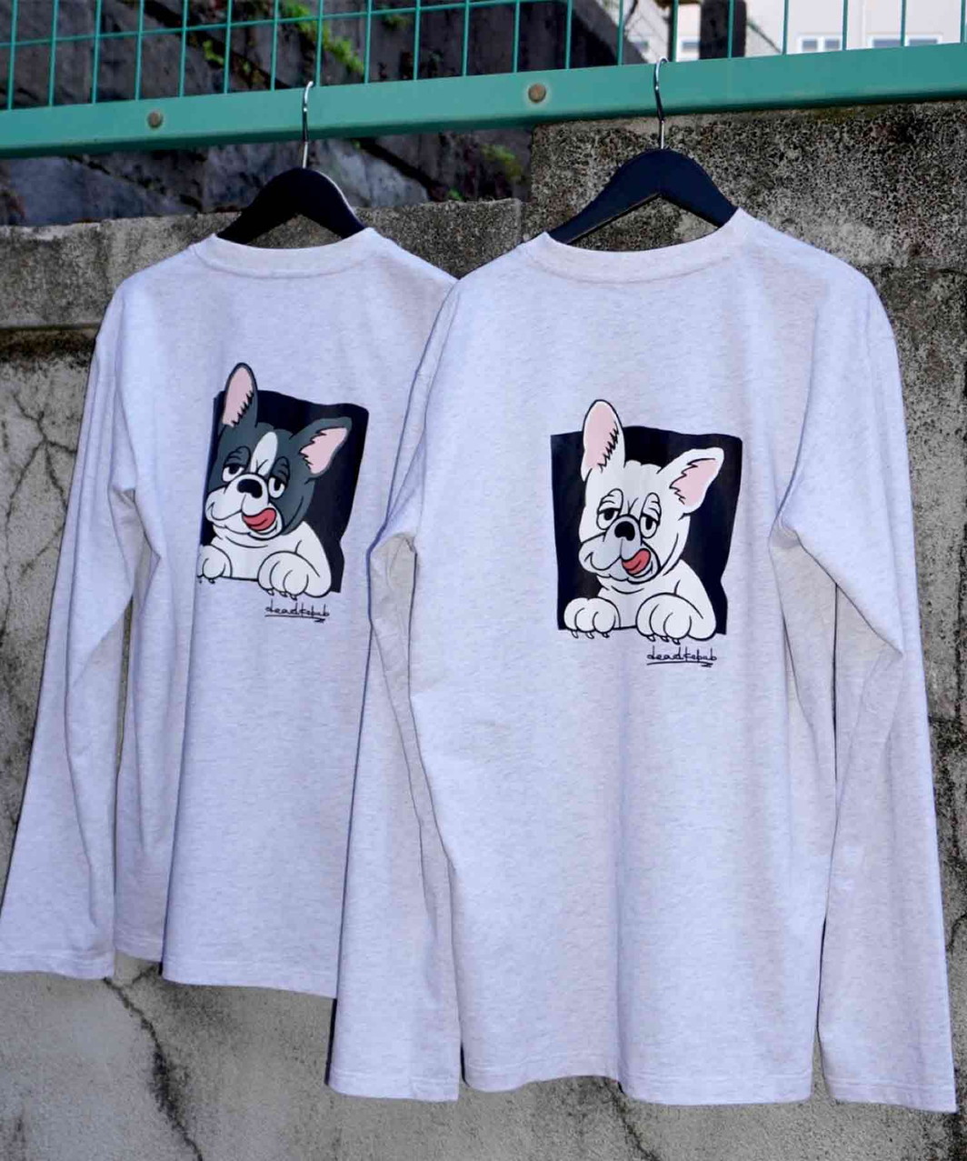 FRENCHI BULL DOG LONG TEE - BRINDLE