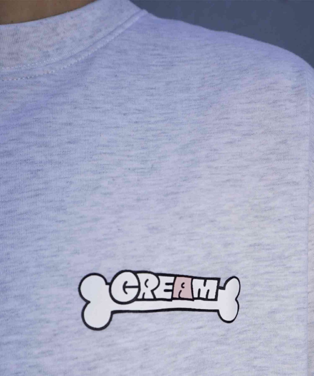 FRENCHI BULL DOG LONG TEE - CREAM