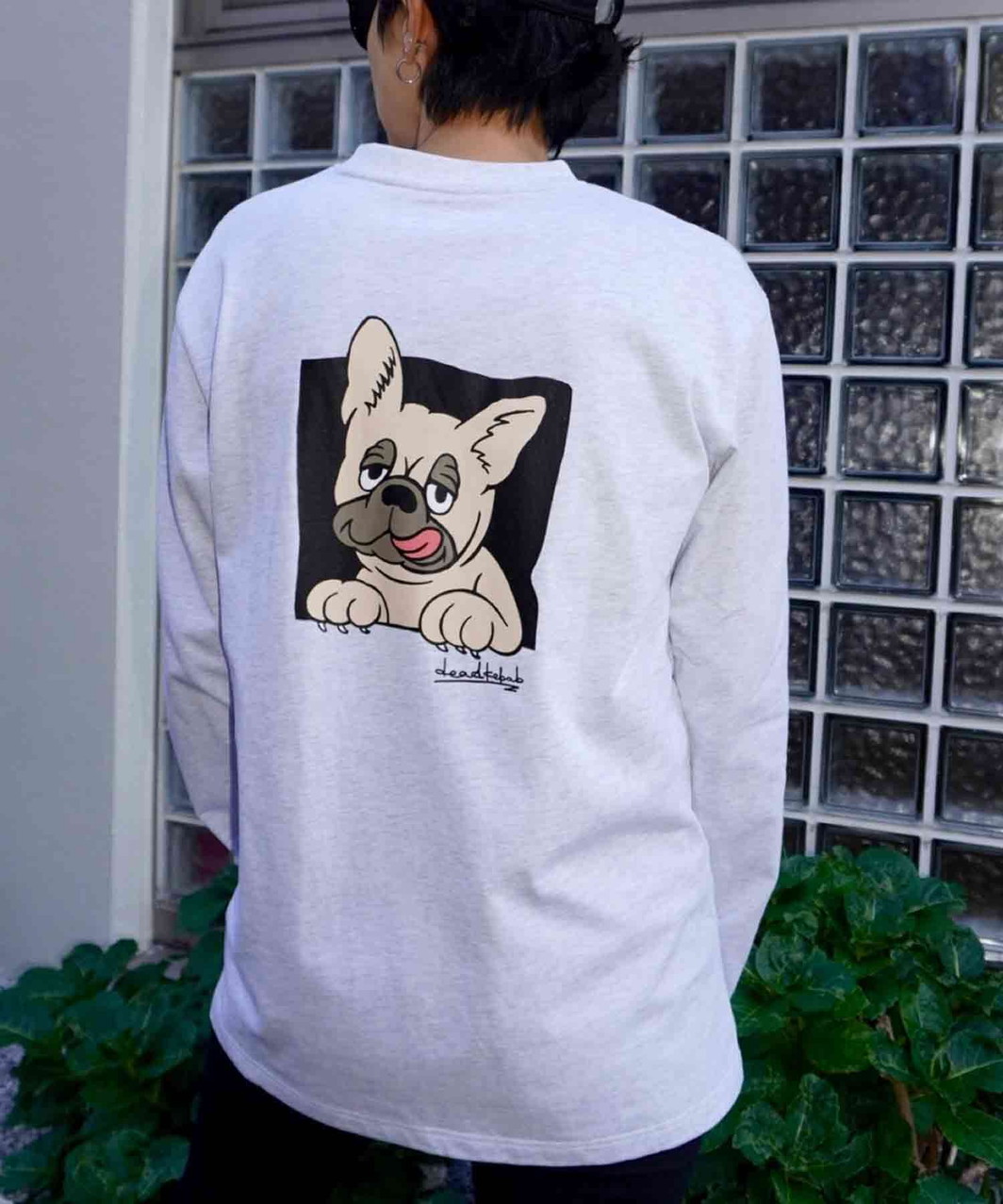 FRENCHI BULL DOG LONG TEE - FAWN