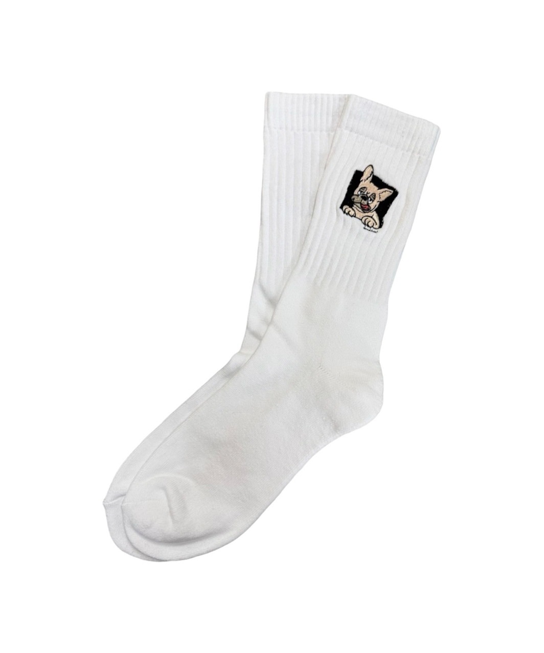 FRENCHI BULL DOG SOCKS - FAWN