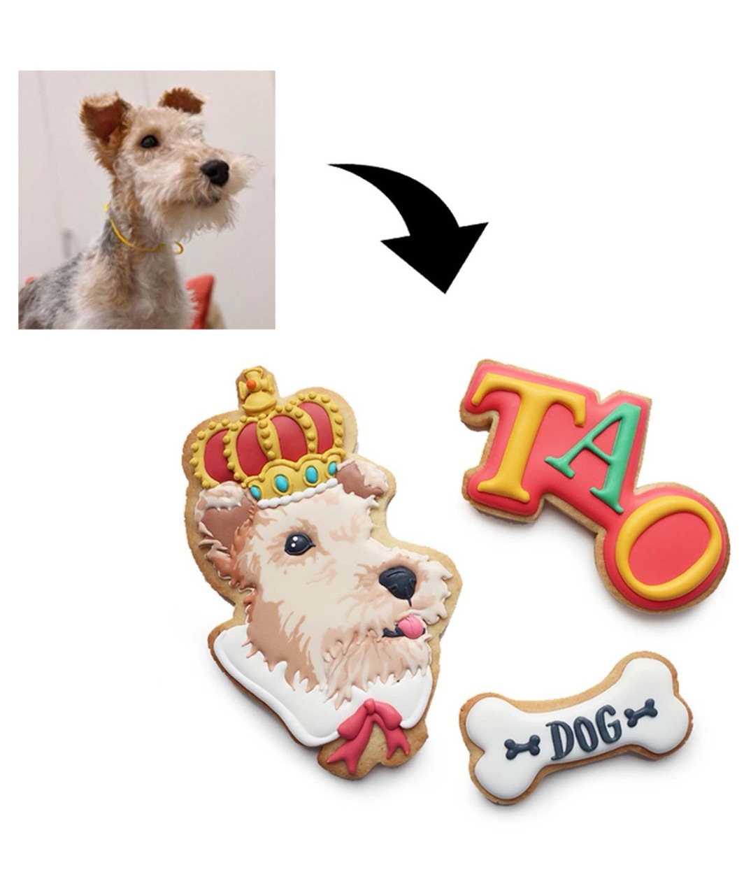 ペットの似顔絵クッキー