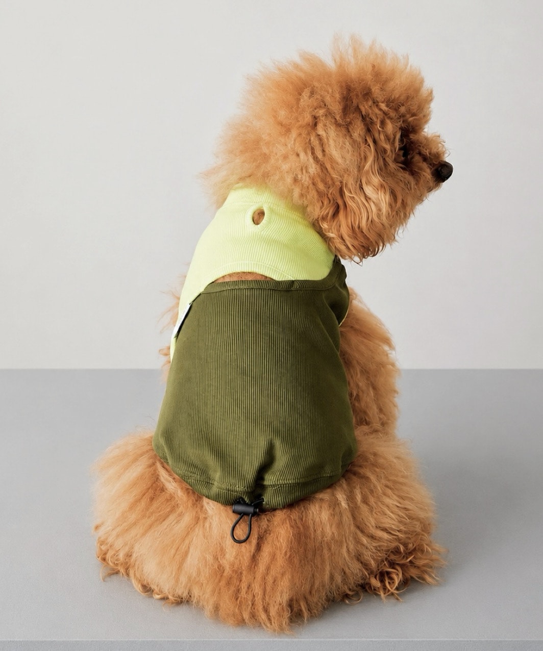 DOCKING TANK TOP - KHAKI/NEON GREEN