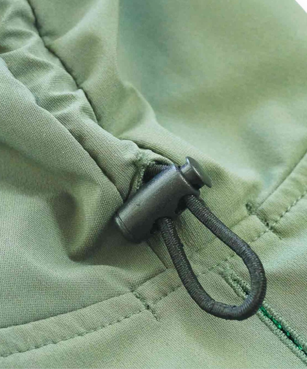 DRAWSTRING RAINCOAT - KHAKI