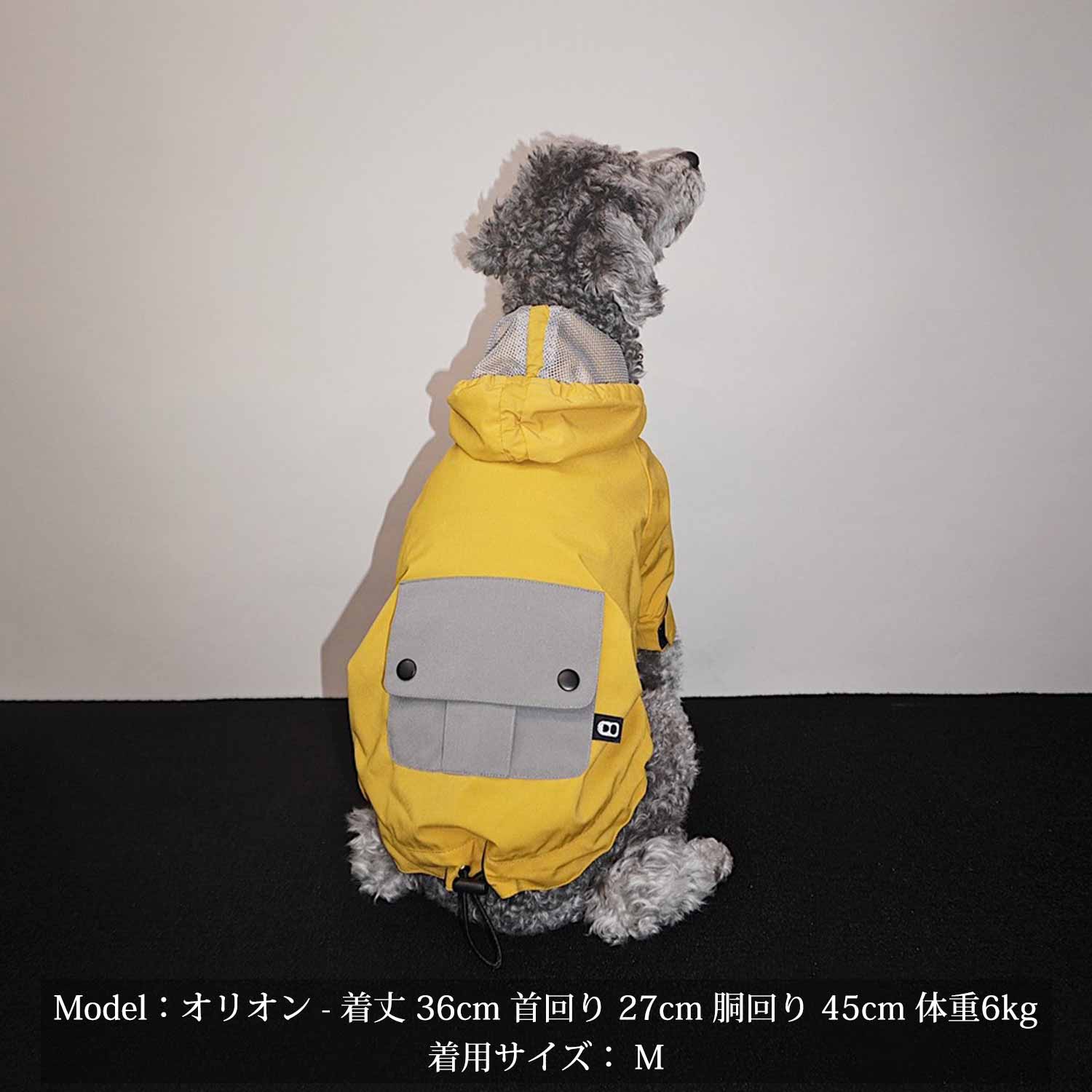 DRAWSTRING RAINCOAT - YELLOW