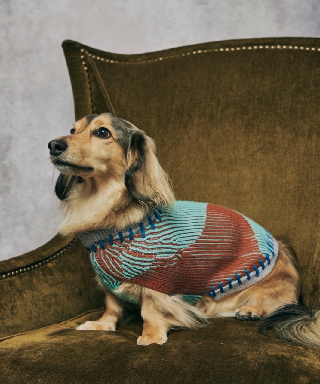 STITCHED KNIT - BLUE