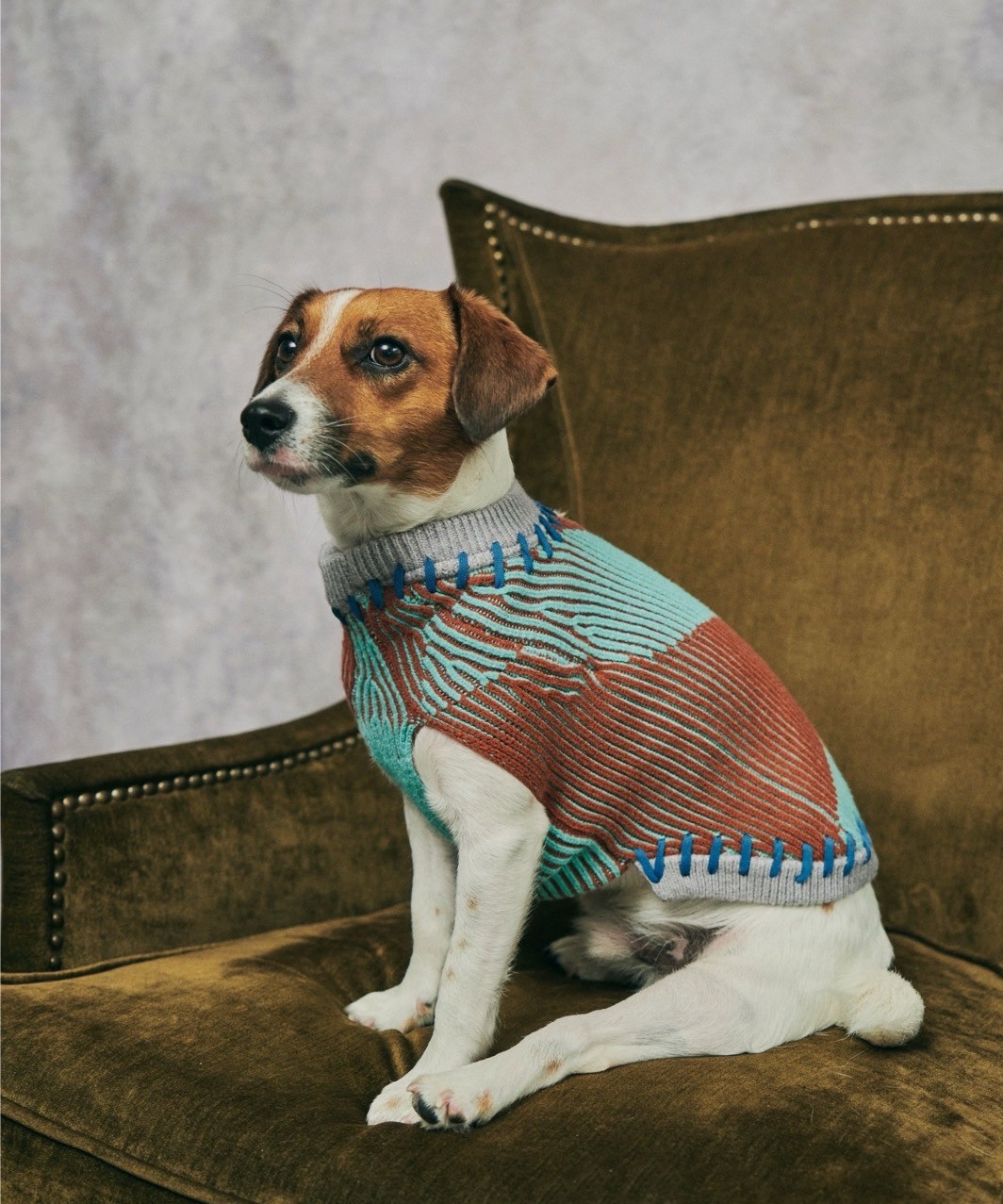 STITCHED KNIT - BLUE