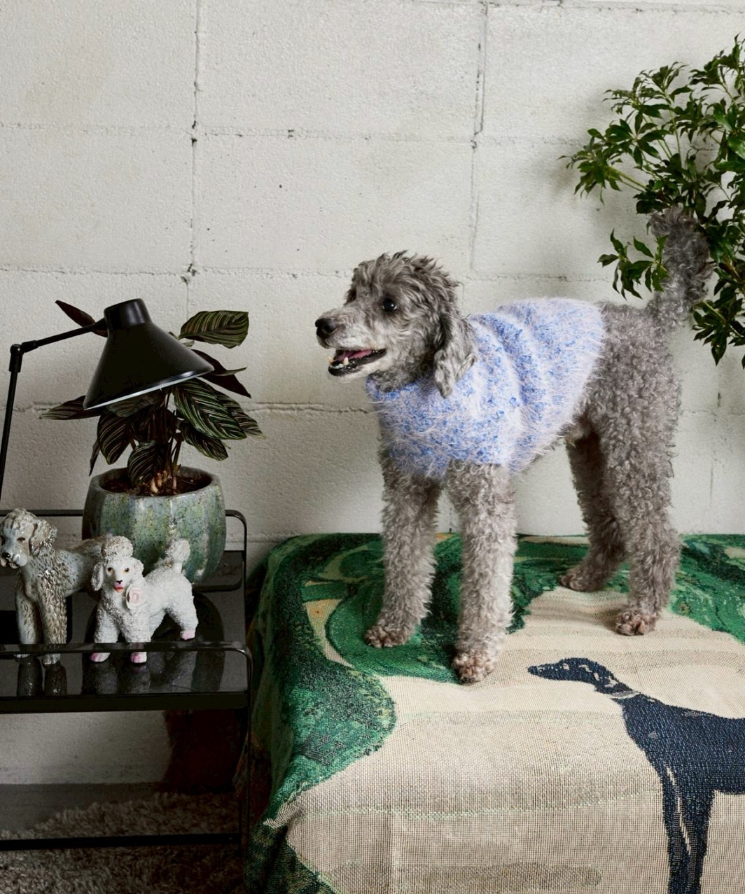 FUZZ SWEATER - BLUE/BABY PINK