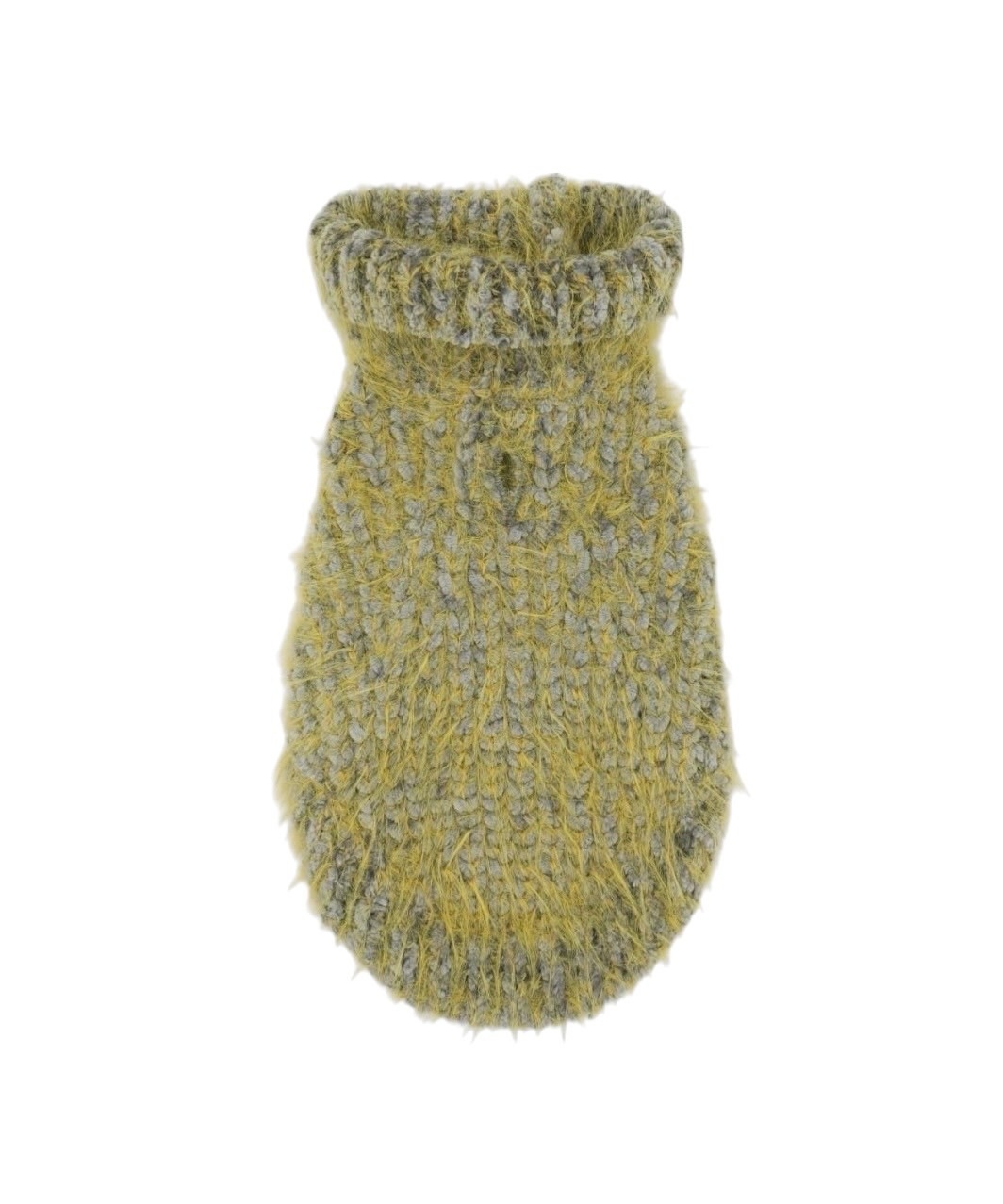 FUZZ SWEATER - GREY/YELLOW